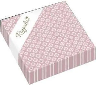 Image de Serviettes de table HERLITZ 3 plis rose poudré 20 pièces 33x33 cm