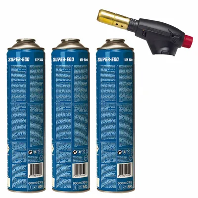 Zdjęcie produktu dla Zestaw palnik segofire piezo + 3 butle multigas 300