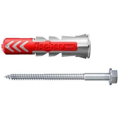 Produktbild von Fischer 535477, Schrauben- & Dübelsatz, Mauerziegel, Beton, Gipsfaserplatten, Gipskarton, Grau, Rot, Silber, 50 mm, 1 cm, 7,5 cm