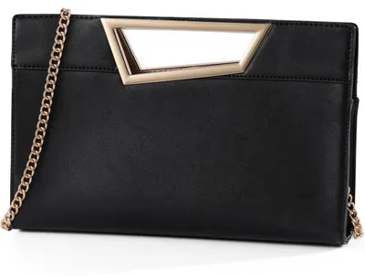 Imagen del producto de Clutch de cuero vegano con correa de hombro desmontable