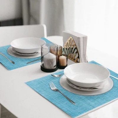 Productafbeelding van Famanu placemats, waterdicht, set van 6 - zwart