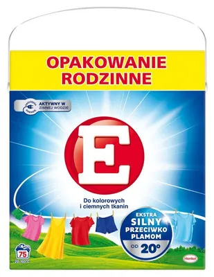Produktbild von E, Proszek do prania kolorowych tkanin, 4,125 kg