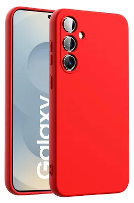Obrázek produktu pro Pouzdro pro Samsung Galaxy S25 FE ochranný kryt mobilního telefonu silikonové gelové pouzdro, červené
