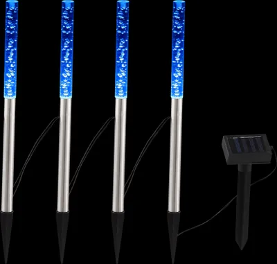 Produktbild von Globo Solarleuchte Edelstahl, 4xLED; 33247