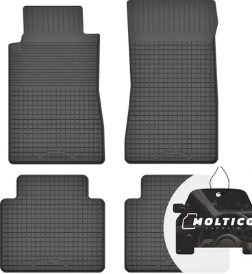 Produktbild von Gummimatten mit Rand Auto Fußmatten Gummi Automatten Passgenau 4-teilig Set - passend für Mercedes C W202 1993-2000