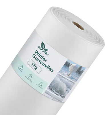 Image de GARDENIX : Tissu de protection hivernal pour plantes, tissu anti-gel, 17 g/m², dimensions : 1,6 x 100 mètres