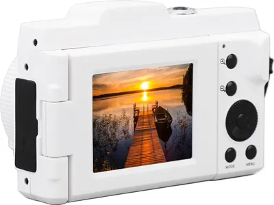 Obrázek produktu pro Digitální fotoaparát pro fotografování, kamera pro vlogování 1080P s 2,4palcovým LCD displejem, 180° výklopný displej, 16x digitální zoom, sériové snímání, nahrávání ve smyčce