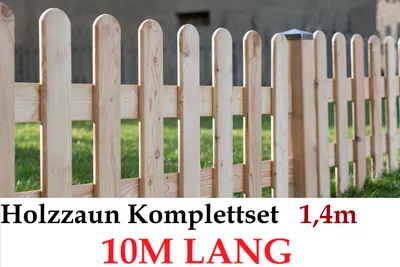 Produktbild von Gartenzaun 140cm x 10m Sibirische Lärche Muster Zaun-Set