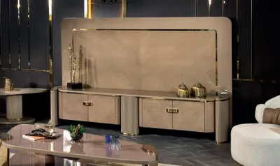 Image de Meuble TV Meuble TV Panneau d'armoire murale Table Armoire de salon Meubles en bois Neuf