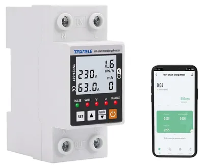 Productafbeelding van Intelligente energiemeter, wifi, AC 63 A, 80-300 V, aardlekfunctie, relaisbescherming