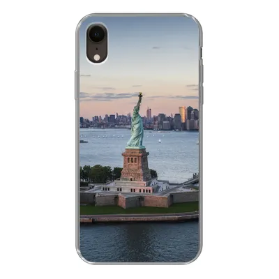 Produktbild von MuchoWow® Handyhülle Schutzhülle Hülle für iPhone XR New York - Freiheitsstatue - Skyline Silikon Softcase Handy Hülle - Schutzdeckel