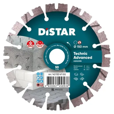 Obrázok produktu pre DISTRACT DIAMANTOVÝ KOTÚČ TECHNIC ADVANCED 150 x 2,3 1,5 x 11 x 22,23-12
