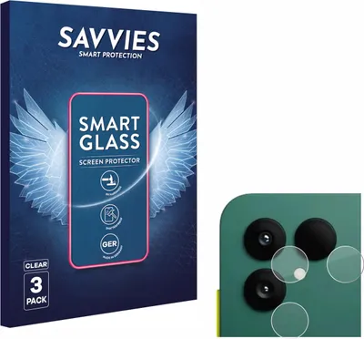 Produktbild von 3x Savvies Schutzglas Folie für Fairphone 6 (NUR Kamera) 9H Panzer Schutzfolie Glas Displayschutz klar transparent