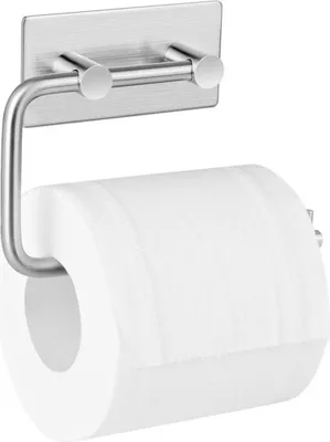 Produktbild von Toilettenpapierhalter zum Kleben, Edelstahl gebürstet, Toilettenpapierrollenhalter ohne Bohren