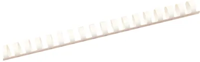 Imagen del producto de 100 carpetas de plástico Albyco, con 21 anillas, de 12 mm de diámetro, color blanco, capacidad para hasta 105 hojas