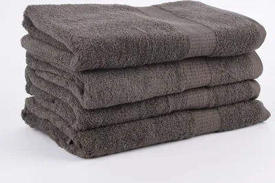 Produktbild von 4er Set Duschtücher 70x140cm Qualitätsfrottee 100% Baumwolle 500g/qm einfarbig Farbe anthrazit