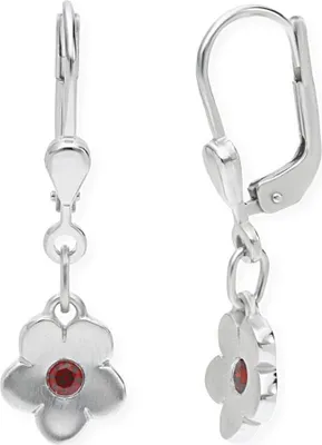 Produktbild von JuwelmaLux Ohrringe Kinder, Blume 925 Silber mit Rubin JL20-06-0429