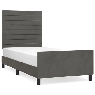 Obrázek produktu pro vidaXL Rám postele bez matrace tmavě šedý 90x190 cm sametový