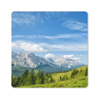 Produktbild von MuchoWow® Mauspad Mousepad Alpen - Berge - Gras 30x30 cm - Mousepads - Maus Mat - Pad - Mausunterlage - Gaming