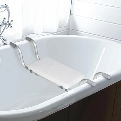 Produktbild von Badewannensitz, Verstellbarer & Rutschfester Sitz aus Aluminium, Tragkraft bis 136 kg, Badewannensitz für Senioren Erwachsene