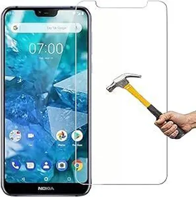 Produktbild von ino Schutzglas  kompatibel mit Nokia 7.1 Panzer Panzerglas Displayschutzglas  Tempered Glass Echt Panzer Glas  Schutz  Schutz  9H Härte Displayglas