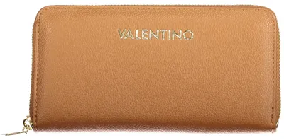 Immagine prodotto di Elegante portafoglio da donna marrone con cerniera, realizzato in materiale riciclato
