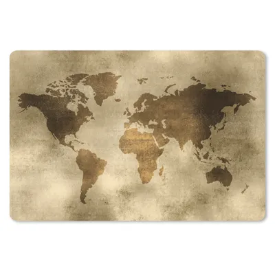 Produktbild von MuchoWow® Schreibtischunterlage Weltkarte - Aquarell - Muster 60x40 cm - XXL Mauspad - Großes Mauspad