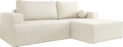 Produktbild von MIRJAN24 Ecksofa Mivo, Wohnzimmmer L-Form mit Schlaffunktion und Bettkasten (Farbe: Lambi 07, Seite: Rechts)