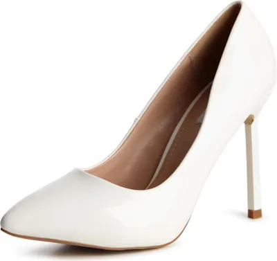 Produktbild von topschuhe24 757 Damen Pumps High Heels Lack, Farbe:Weiß, Größe:40 EU
