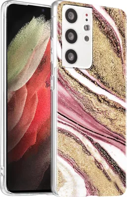 Produktbild von Hülle für Samsung Galaxy S21 Ultra Schutzhülle Marmor Motiv Handy Case Silikon Slim Cover