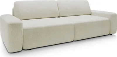 Produktbild von Selsey Baleo - 3-Sitzer Sofa mit Schlaffunktion, Chenille-Bezug, Creme
