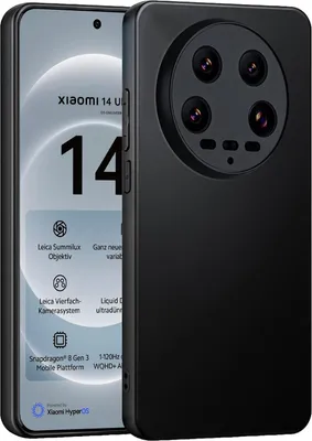 Obrázok produktu pre Silikónové puzdro pre Xiaomi 14 Ultra Protective Cover Matt Black Backcover Puzdro na mobilný telefón
