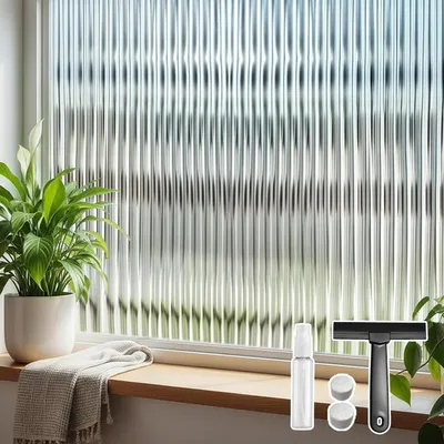 Obrázek produktu pro Staticky přilnavá fólie na sklo, rozměry 44,3 x 200 cm, vhodná pro skleněné okna, s ochranou proti UV záření
