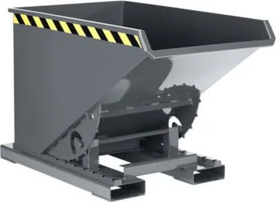 Produktbild von Abrollkipper für Schüttgüter - Volumen 1.200 l - Traglast 1.500 kg - 1.100 x 1.070 x 1.800 mm (HxBxT) - mausgrau