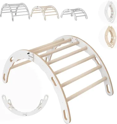 Imagen del producto de Tablero de escalada, estructura triangular para escalar, escalada, estructura de escalada de madera, arco de madera, parque infantil, estructura de escalada interior