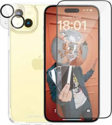 Produktbild von PanzerGlass 3-in-1-Pack iPhone 15 Plus