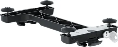 Immagine prodotto di Racktime 27021 Adattatore per sistema Snapit 2.0, senza piedini, con blocco, 235 x 127 x 32 mm, nero