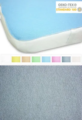 Produktbild von Matratzenschoner 80x160cm HELLGRAU Kinderbett Wasserdicht INKONTINENZ Matratzenschutz Matratzenauflage Matratzenschonbezug
