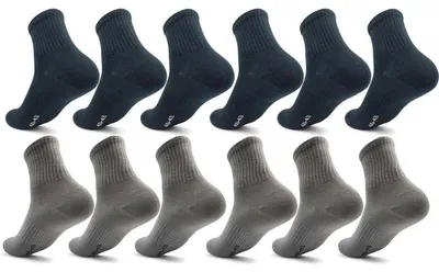 Produktbild von 12 Paar Herren Sport Sneaker Socken Quarter Socks Kurzsocken Halbsocken Mix3/43-46