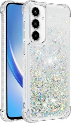Produktbild von Samsung Galaxy A55 Hülle - Coverup Liquid Glitzer Back Cover - Silber