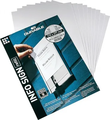 Produktbild von Schild I Papiereinlage, für Türschild Info-Sign und Click-Sign, 210x297mm, 10/VE