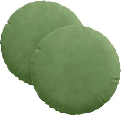 Produktbild von vidaXL Sitzkissen 2 stk. Samt Hellgrün Ø30 x 13 cm
