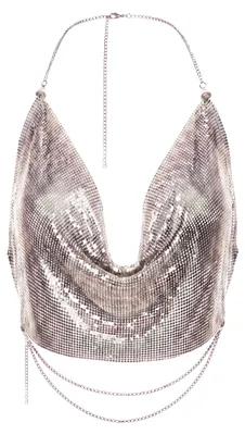 Produktbild von Damen Spitzen-Top mit Neckholder-Ausschnitt, ärmellos, Rosa, Größe XS