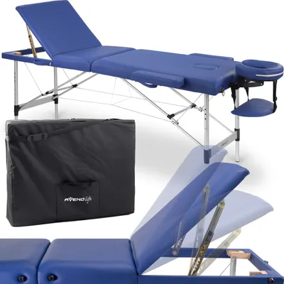 Produktbild von Habys, Adele 3 Zonen Aluminium Massageliege, Massageliege Klappbar, Kosmetikliege, Massagetisch, Aluminium, Höhenverstellbar , Tragebares, 213 cm