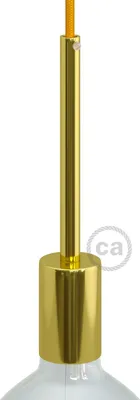 Immagine prodotto di Creative Cables Set di portalampade cilindriche E27 in metallo da 15 cm Golden Golden Taglia unica
