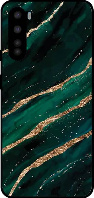 Produktbild von Smartphonica Telefon Fall geeignet für OnePlus Nord mit Marmor-Druck - TPU zurück Abdeckung Fall Marmor-Design - Grün Gold