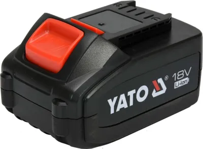 Produktbild von Yato YT-82844, Akku, Lithium-Ion (Li-Ion), 4 Ah, 18 V, Yato, Schwarz, Rot