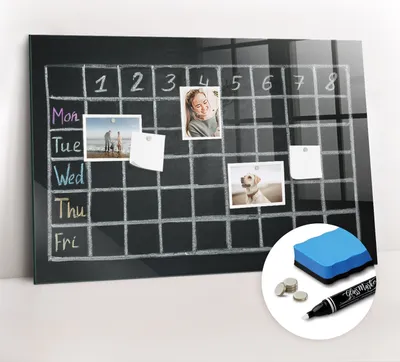 Produktbild von Magnetpinnwand Memoboard - Zubehörsatz - Weißer Marker + Schwamm + Magnete - 90 x 60 cm - Unterrichtsplan
