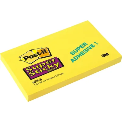 Produktbild von Haftnotizen Super Sticky 127x76mm VE=90 Blatt