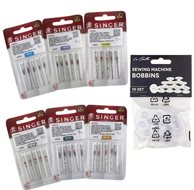 Nähmaschinennadeln 30er-Pack, Stärken 60–110, Universal